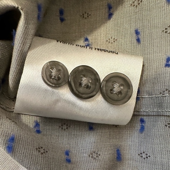 Joseph Abboud Non Iron Classic Fit Cotton Gray Long Sleeves Dress Shirt L NWT - Picture 10 of 15